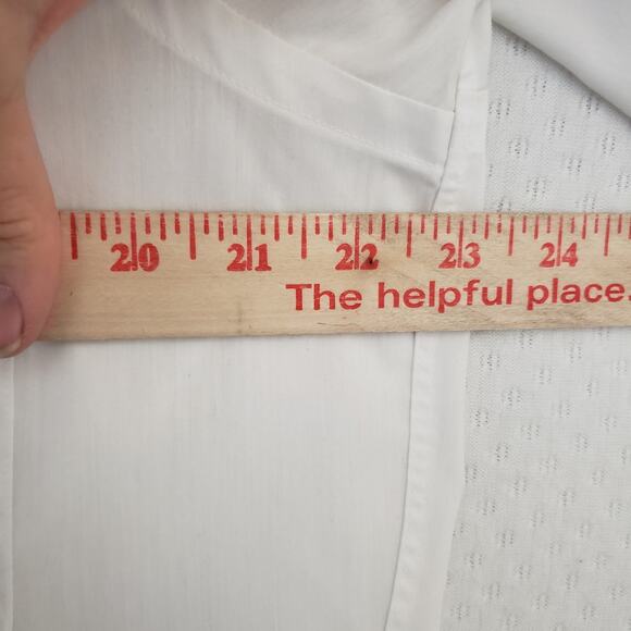 Oscar de La Renta Men's SS Button Down White Dress Shirt. Size 16. Wrinkle‎ Free - Picture 8 of 14